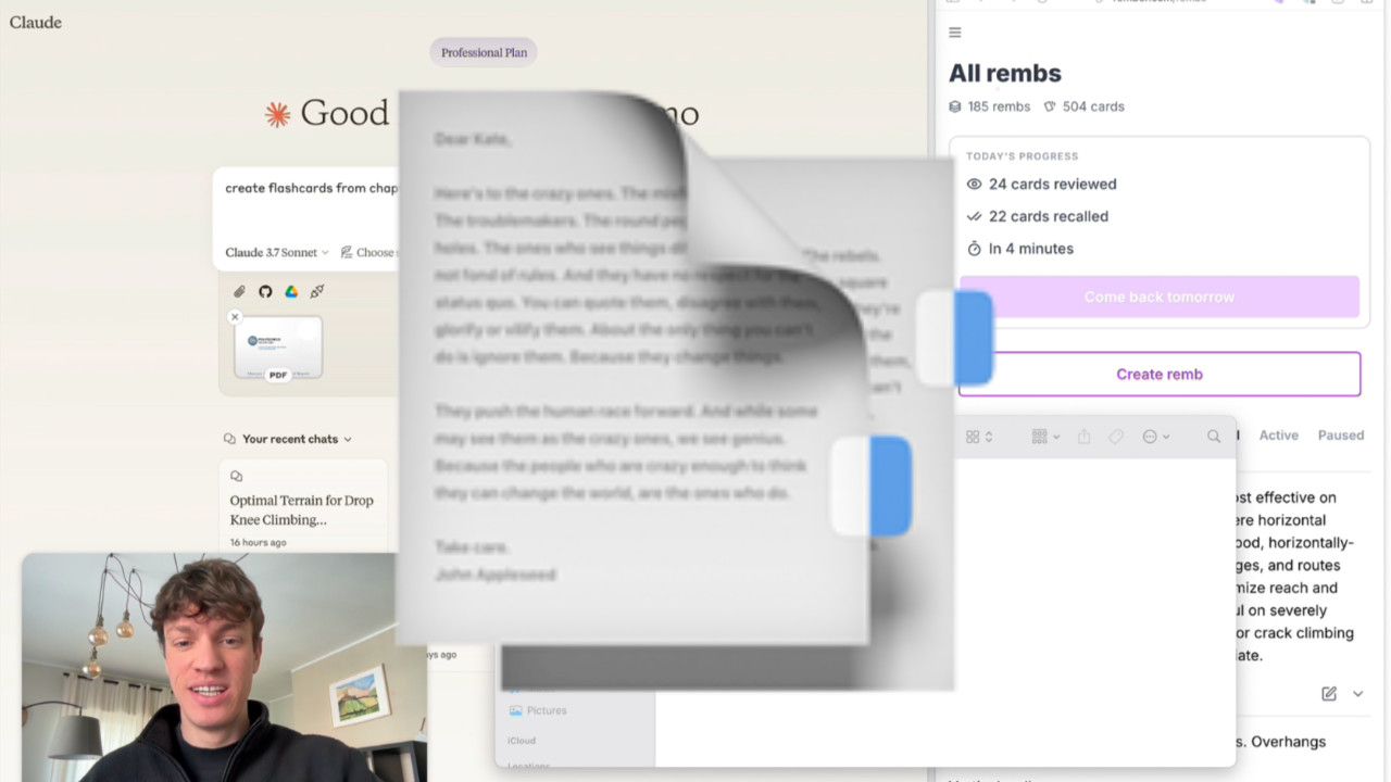 Video thumbnail: Rember MCP – Create cards from PDFs